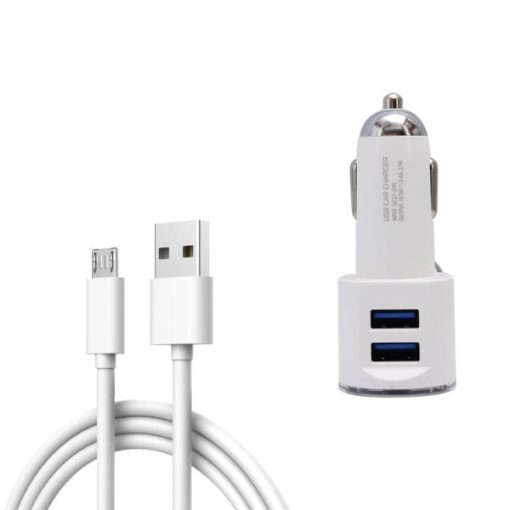شارژر فندکی الدینیو مدل DL-C29 به همراه کابل تبدیل microUSB