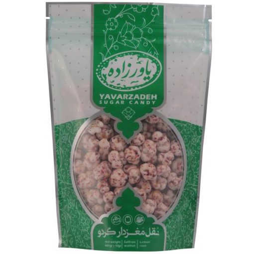 نقل مغزدار گردو و گل محمدی یاورزاده – 400 گرم