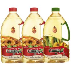 روغن سرخ کردنی پایه کنجد و روغن ذرت آفتابگردان – 1700 میلی لیتر بسته 3 عددی