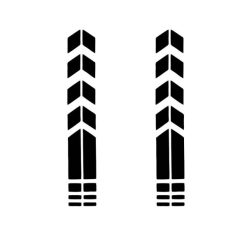 برچسب بدنه خودرو مهدیار طرح Arrows کد SM116 M بسته دو عددی