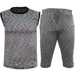 ست تاپ و شلوارک مردانه کد R-40162 رنگ طوسی