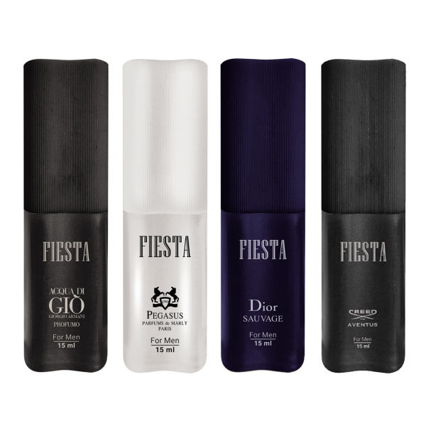 عطر جیبی مردانه فیستا مدل Alpha حجم 15میلی لیتر مجموعه 4 عددی عطر جیبی مردانه فیستا مدل Alpha حجم 15میلی لیتر مجموعه 4 عددی
