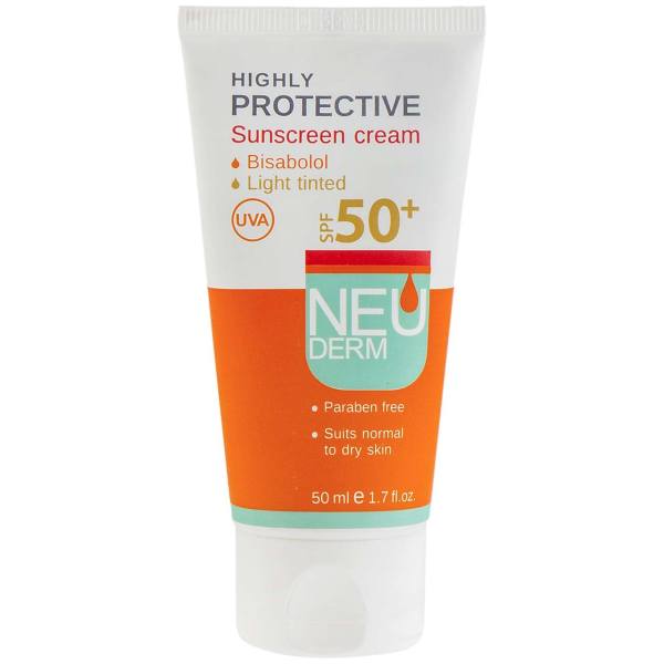 کرم ضد آفتاب نئودرم مدل Highly Protective SPF50 حجم 50 میلی لیتر کرم ضد آفتاب نئودرم مدل Highly Protective SPF50 حجم 50 میلی لیتر