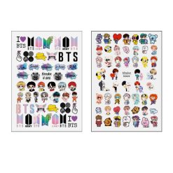 برچسب لنز ناخن مدل BTS – BT21 کد N002-N008 مجموعه 2 عددی