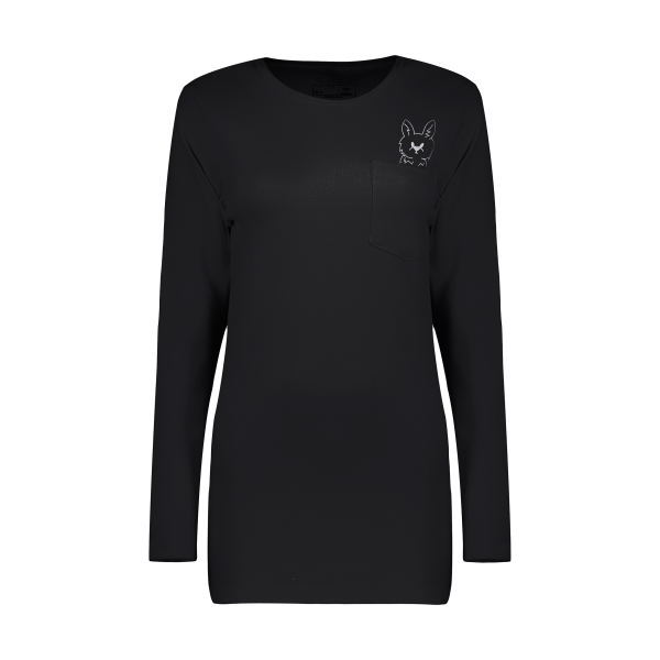 تی شرت آستین بلند ورزشی زنانه پانیل مدل 184BK تی شرت آستین بلند ورزشی زنانه پانیل مدل 184BK