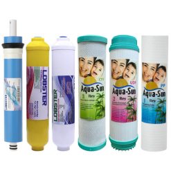 فیلتر دستگاه تصفیه آب آکوا سان ری مدل sun مجموعه 3 عددی به همراه فیلتر دستگاه تصفیه آب لابستر مدل 01 مجموعه 3 عددی