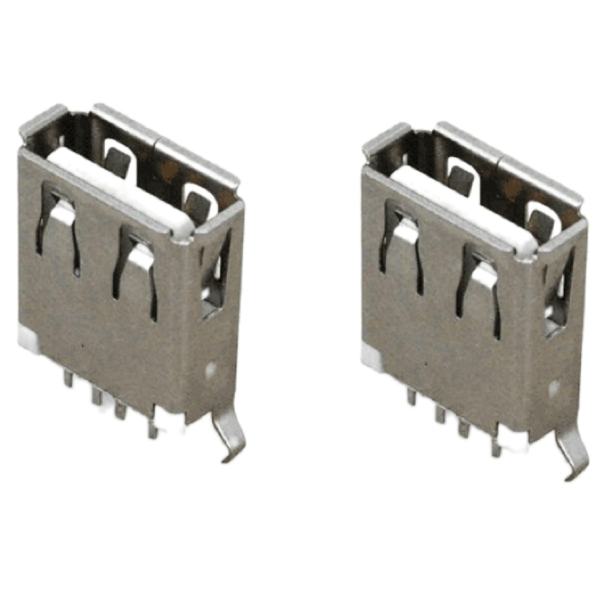 کانکتور مادگی USB A مدل ایستاده بسته دو عددی کانکتور مادگی USB A مدل ایستاده بسته دو عددی