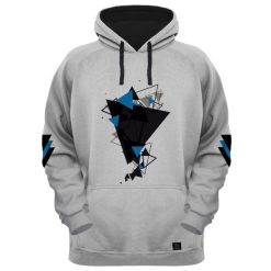 هودی مردانه 27 مدل انتزاعی کد A21 رنگ طوسی روشن