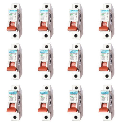 فیوز مینیاتوری تک فاز 16 آمپر هیوندای کد C16 بسته 12 عددی