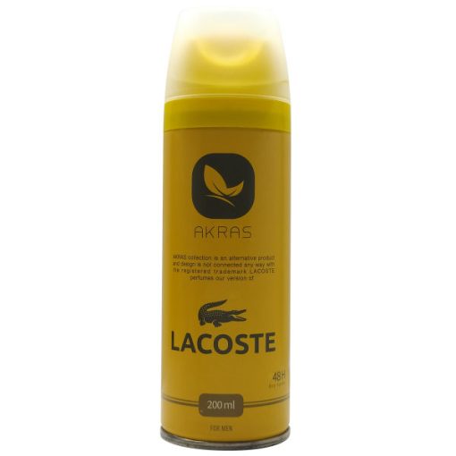 اسپری خوشبوکننده بدن مردانه آکراس مدل LACOSTE حجم 200 میلی لیتر