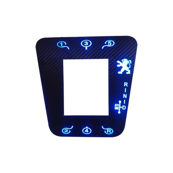 پنل چراغ دار دور دنده خودرو مدل BLU مناسب برای پژو غیر اصل پنل چراغ دار دور دنده خودرو مدل BLU مناسب برای پژو غیر اصل