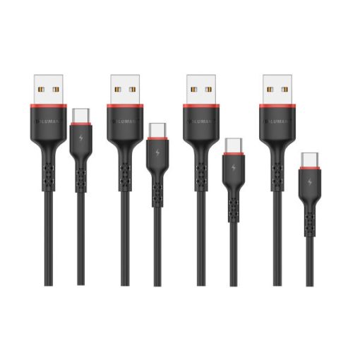 کابل تبدیل USB به USB-C کلومن پلاس مدل  K5 مجموعه 4 عددی