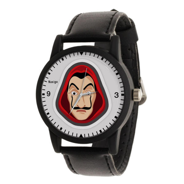 ساعت مچی عقربه ای ناکسیگو طرح Money Heist کد LF4210 ساعت مچی عقربه ای ناکسیگو طرح Money Heist کد LF4210