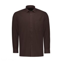 پیراهن آستین بلند مردانه مدل CARLO-CABANI رنگ قهوه ای تیره