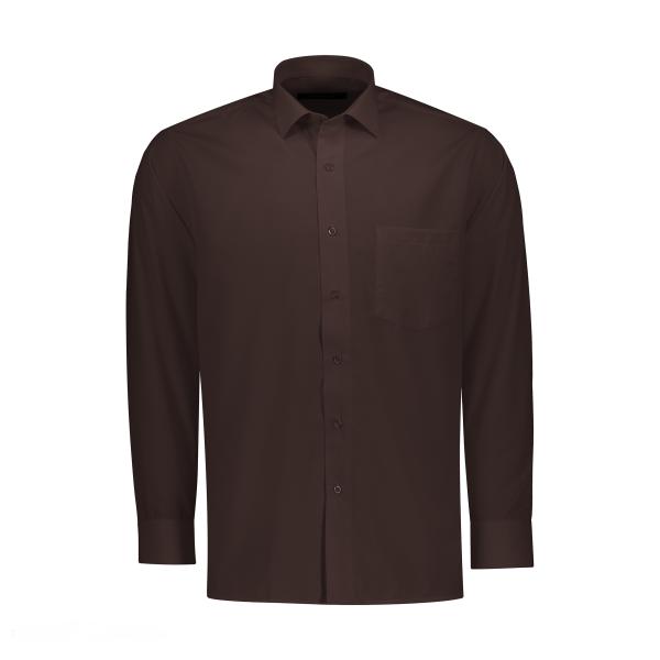 پیراهن آستین بلند مردانه مدل CARLO-CABANI رنگ قهوه ای تیره پیراهن آستین بلند مردانه مدل CARLO-CABANI رنگ قهوه ای تیره