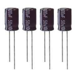 خازن الکترولیت 100 میکروفاراد 50 ولت آکسبوم مدل TEC-10150 بسته 4 عددی