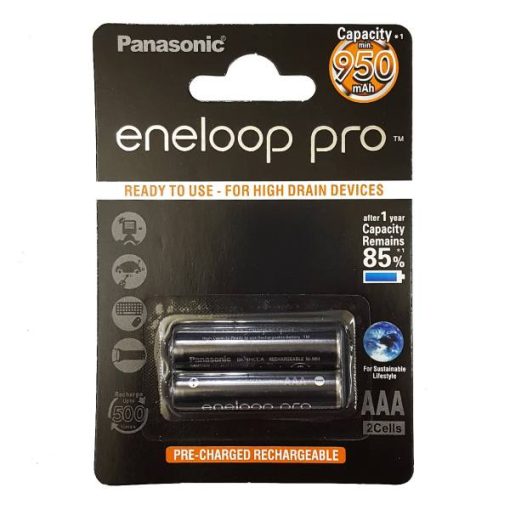 باتری نیم قلمی قابل شارژ پاناسونیک مدل Eneloop Pro – بسته 2 عددی