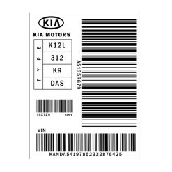 برچسب خودرو کد K123غیر اصل