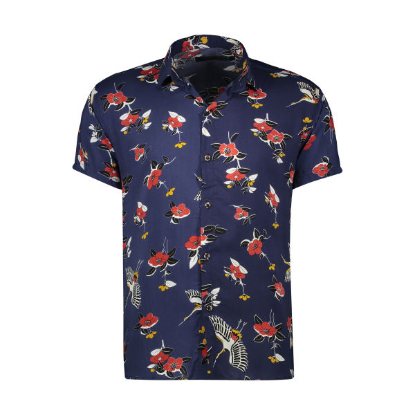 پیراهن آستین کوتاه مردانه مدل هاوایی کد H-108 پیراهن آستین کوتاه مردانه مدل هاوایی کد H-108