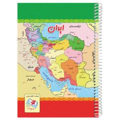 دفتر مشق 100 برگ یاس بهشت مدل نقشه ایران