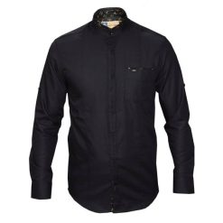 پیراهن آستین بلند مردانه مدل قواره آزاد رنگ مشکی