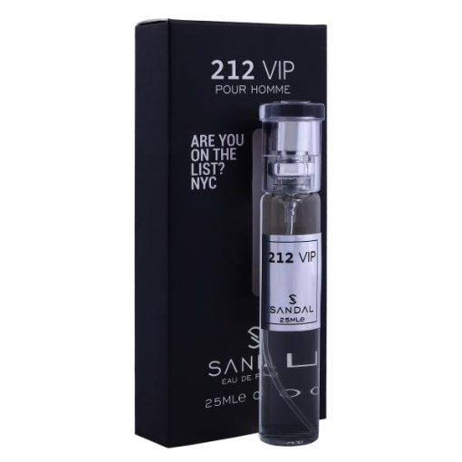 عطر جیبی مردانه صندل مدل 212 VIP حجم 25 میلی لیتر