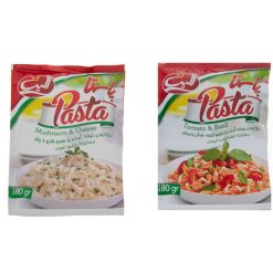 پاستا نیمه آماده با طعم گوجه فرنگی و ریحان الیت- 180 گرم و پاستا با طعم قارچ و پنیر الیت – 180 گرم