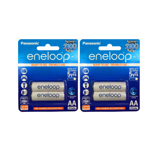 باتری قلمی قابل شارژ پاناسونیک مدل Eneloop بسته 4 عددی باتری قلمی قابل شارژ پاناسونیک مدل Eneloop بسته 4 عددی