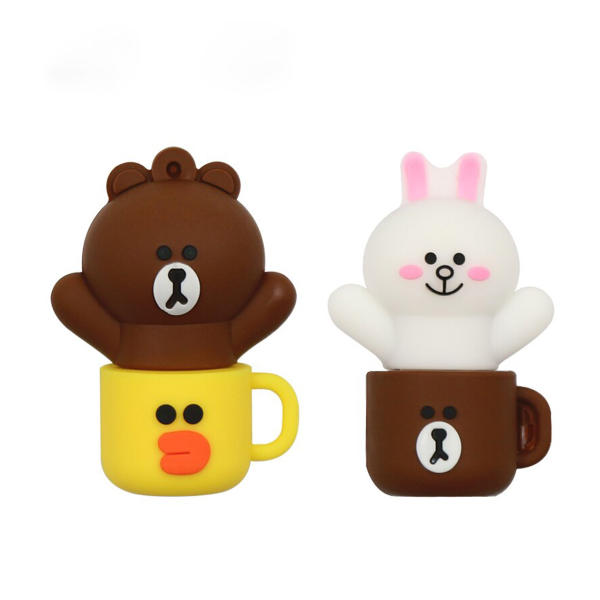 فلش مموری طرح خرس براون و کانی مدل Ul-Line friends ظرفیت 8 گیگابایت مجموعه دو عددی فلش مموری طرح خرس براون و کانی مدل Ul-Line friends ظرفیت 8 گیگابایت مجموعه دو عددی
