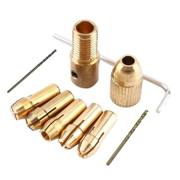 مجموعه 10 عددی سه نظام و مته شفت 2.35 مدل M8082 به همراه کولت مینیاتوری مجموعه 10 عددی سه نظام و مته شفت 2.35 مدل M8082 به همراه کولت مینیاتوری