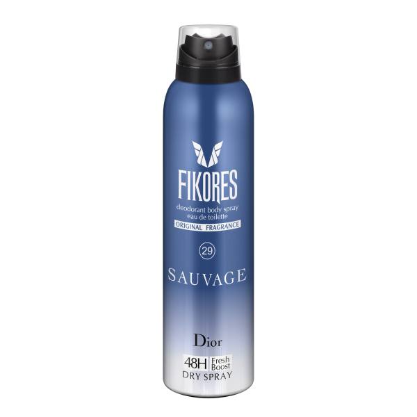 اسپری خوشبو کننده بدن مردانه فیکورس مدل Dior Sauvage حجم 200 میلی لیتر اسپری خوشبو کننده بدن مردانه فیکورس مدل Dior Sauvage حجم 200 میلی لیتر