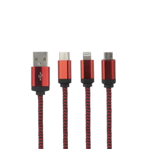 کابل تبدیل USB به لایتنینگ/USB-C/microUSB بیبوشی مدل K111 طول 0.1 متر