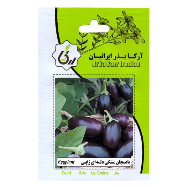 بذر بادمجان مشکی دلمه ای ژاپنی آرکا بذر ایرانیان کد ARK-171 بذر بادمجان مشکی دلمه ای ژاپنی آرکا بذر ایرانیان کد ARK-171