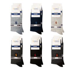 جوراب مردانه ونیز کد AL-V6 مجموعه 12 عددیغیر اصل