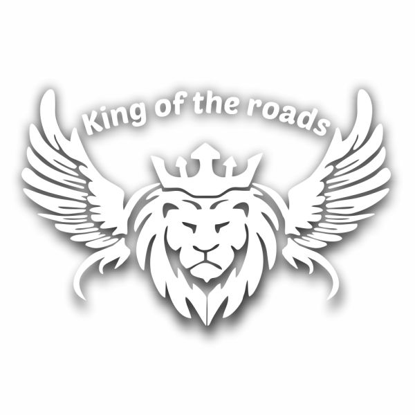 برچسب بدنه خودرو ماتریسیو طرح شیر King of the roads کد M95 برچسب بدنه خودرو ماتریسیو طرح شیر King of the roads کد M95