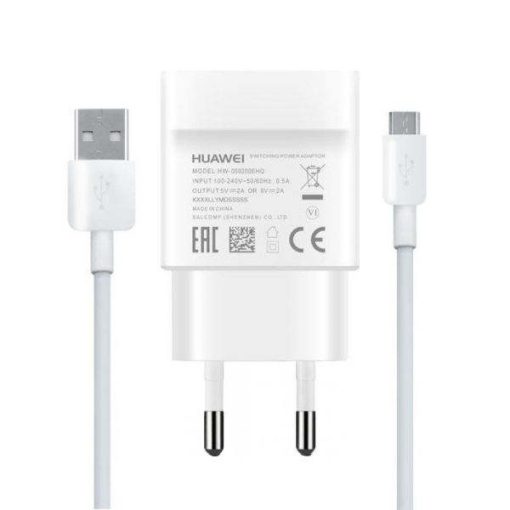 شارژر دیواری هوآوی مدل HW-050450C00 به همراه کابل تبدیل microUSB