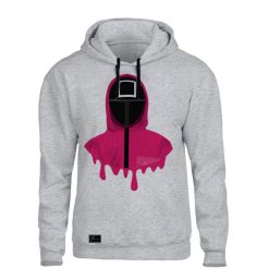 هودی مردانه مدل Squid Game کد M93 رنگ طوسی