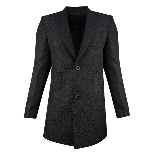 پالتو مردانه مدل سفیران طرح جناقی رنگ ذغالی پالتو مردانه مدل سفیران طرح جناقی رنگ ذغالی