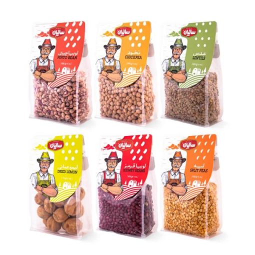 حبوباتصنایع غذایی سالیان – 450 گرم مجموعه شش عددی