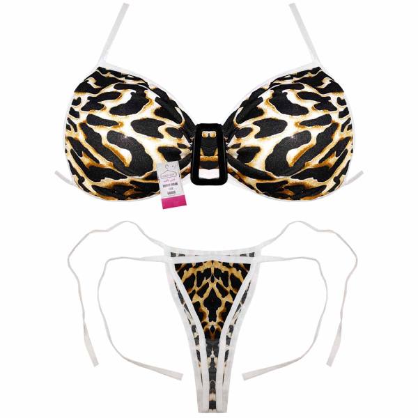 ست شورت و سوتین زنانه ثمین بافت مدل پلنگی کد OOd-StW000112 ست شورت و سوتین زنانه ثمین بافت مدل پلنگی کد OOd-StW000112