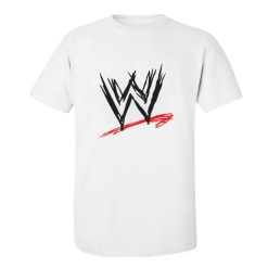 تیشرت آستین کوتاه مردانه طرح WWE کشتی کج رنگ سفید