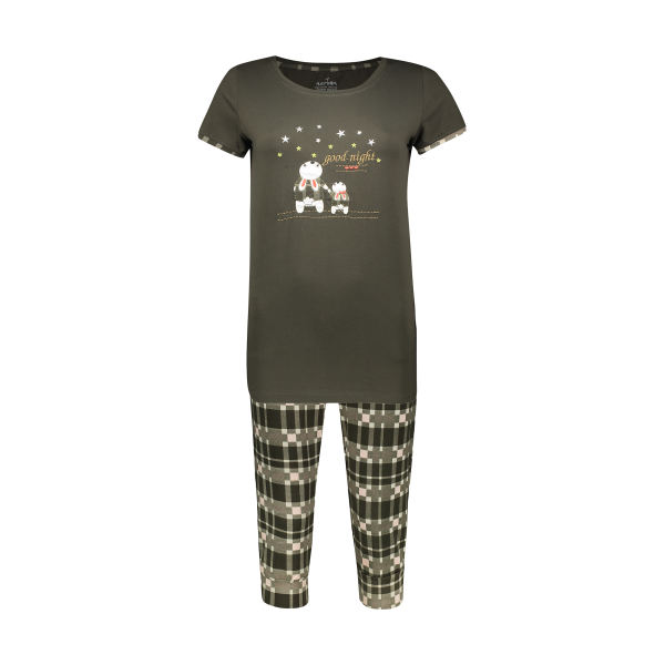 ست تی شرت و شلوارک زنانه ناربن مدل 1521392-48 ست تی شرت و شلوارک زنانه ناربن مدل 1521392-48