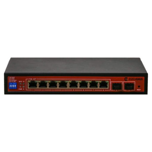 سوییچ ۸ پورت مدیریتی PoE ایزی‌گیگز مدل SWU-2451-10GPS