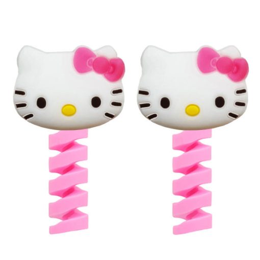 محافظ کابل شارژ طرح Hello Kitty کد F1 بسته دو عددی