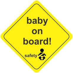 برچسب بدنه خودرو چاپ سروش طرح baby on board کد 01