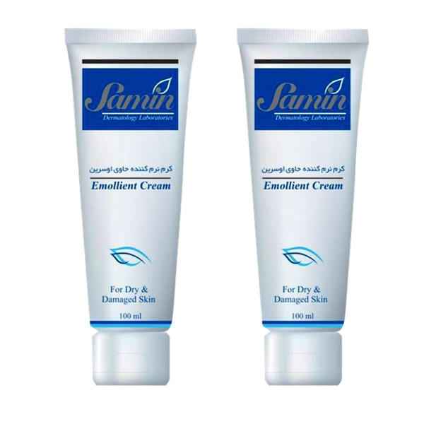 کرم نرم کننده ثمین مدل emollientحجم 100 میلی لیتر مجموعه 2 عددی کرم نرم کننده ثمین مدل emollientحجم 100 میلی لیتر مجموعه 2 عددی