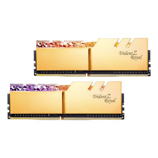 رم دسکتاپ DDR4 دو کاناله 3200 مگاهرتز CL16 جی اسکیل مدل Trident Z Royal Gold ظرفیت 16 گیگابایت