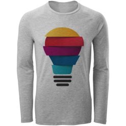 تیشرت آستین بلند مردانه طرح لامپ کد F131