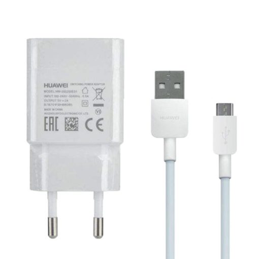 شارژر دیواری هوآوی مدل HW-050200E01 به همراه کابل تبدیل microUSB