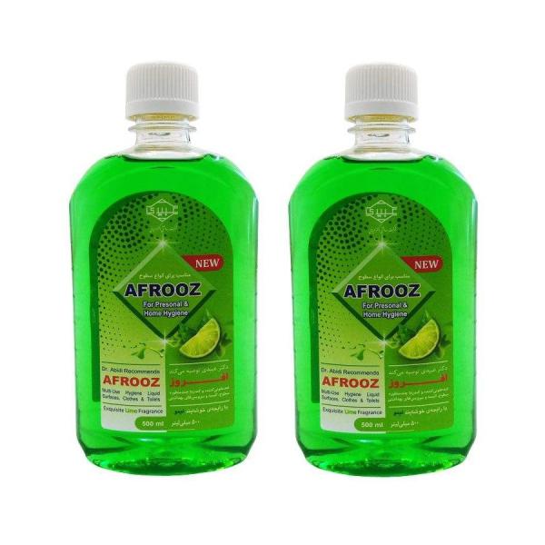 مایع ضدعفونی کننده سطوح افروز مدل HRZ حجم 500 میلی لیتر بسته 2 عددی مایع ضدعفونی کننده سطوح افروز مدل HRZ حجم 500 میلی لیتر بسته 2 عددی